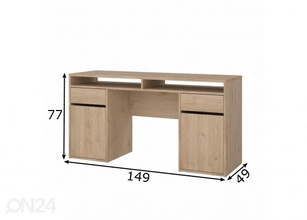 Työpöytä Function Plus mitat