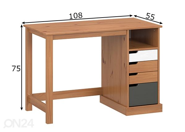 Työpöytä ja hylly mitat