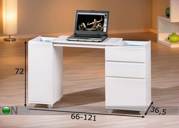 Työpöytä Laptop-office mitat