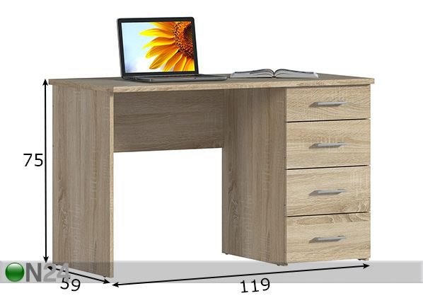 Työpöytä Mambo mitat