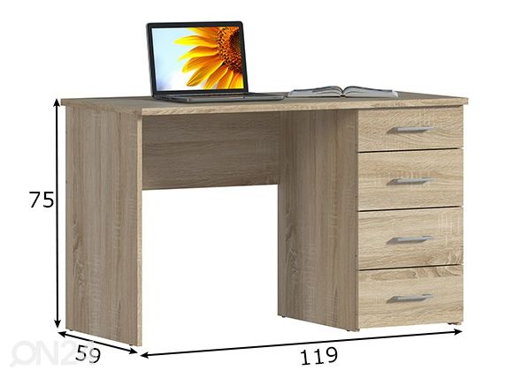Työpöytä Mambo mitat