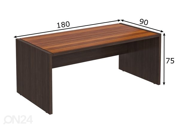 Työpöytä Morris 180 cm mitat