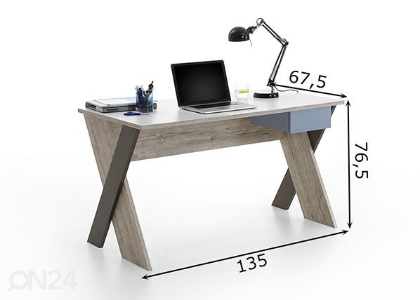 Työpöytä Nona 6 mitat