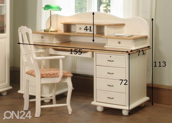 Työpöytä PAROONI mitat