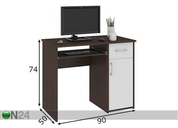 Työpöytä Pin mitat