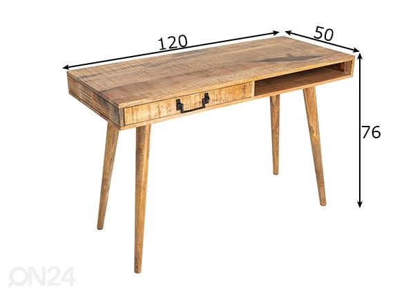 Työpöytä Retro mitat