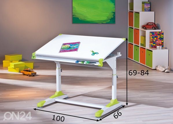 Työpöytä säädettävällä korkeudella 2Colorido mitat