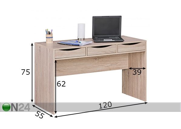 Työpöytä Samo mitat
