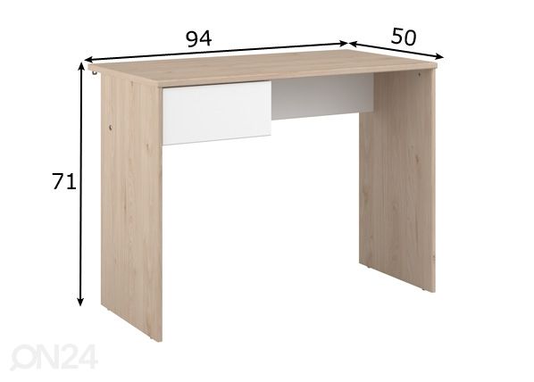 Työpöytä Shelter mitat