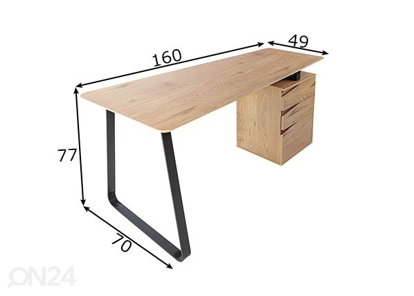 Työpöytä Studio mitat