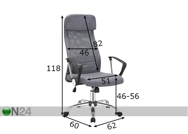 Työtuoli mitat