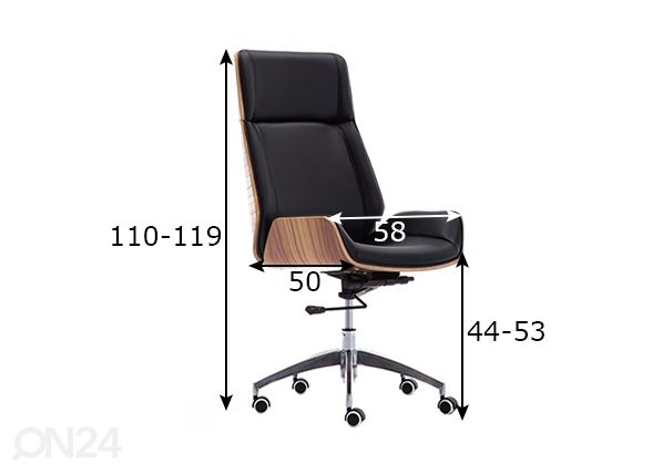 Työtuoli mitat