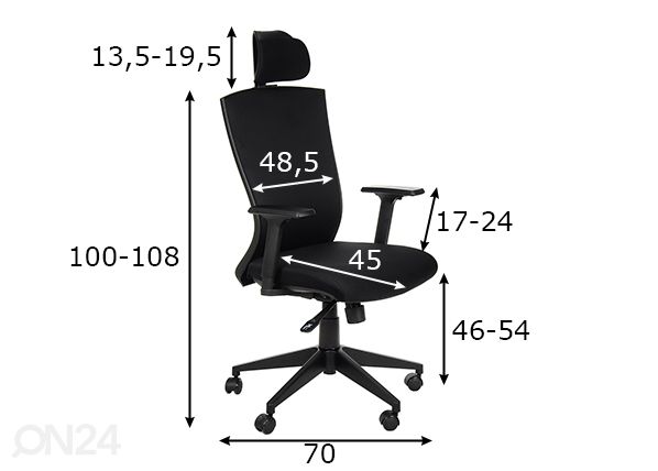 Työtuoli mitat