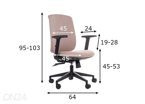 Työtuoli mitat
