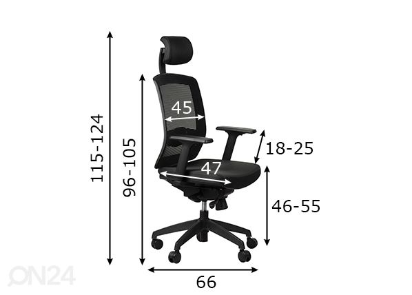 Työtuoli mitat