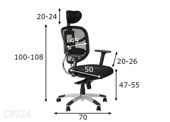Työtuoli mitat