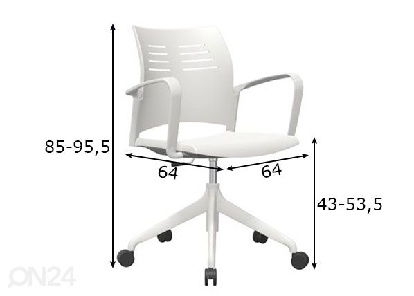 Työtuoli Actiu Spacio mitat