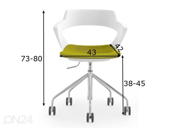 Työtuoli Aoki mitat