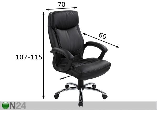 Työtuoli AZUSA M mitat