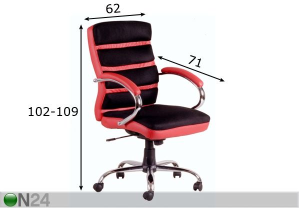 Työtuoli BARSTOW mitat