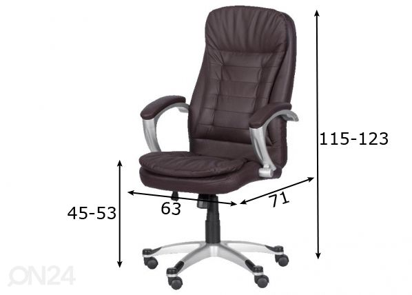 Työtuoli Carmen 9113 mitat