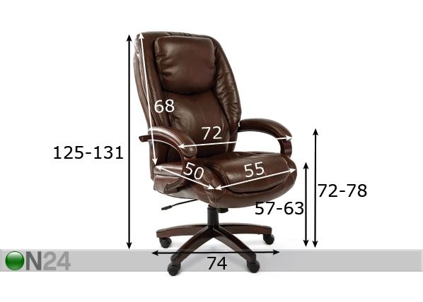 Työtuoli CHAIRMAN 408, enintään 150 kg mitat