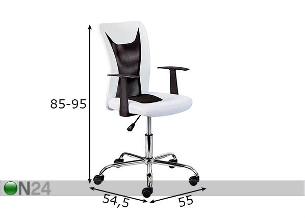 Työtuoli Donny mitat