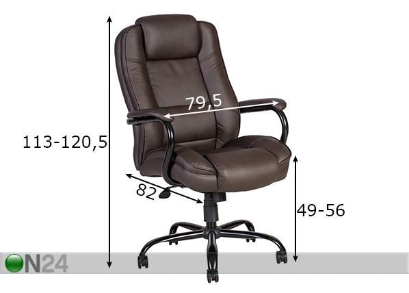 Työtuoli Elegant XXL mitat