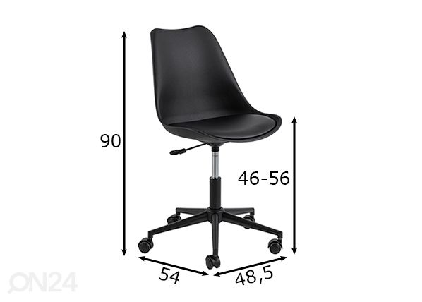 Työtuoli Eris mitat