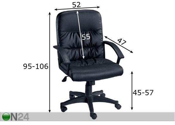 Työtuoli EXECUTIVE mitat
