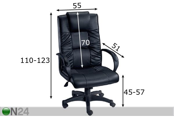 Työtuoli EXECUTIVE mitat