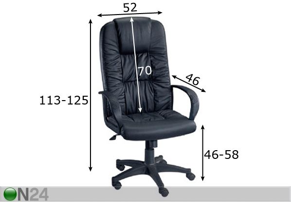 Työtuoli EXECUTIVE mitat