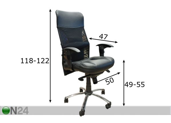 Työtuoli EXECUTIVE mitat