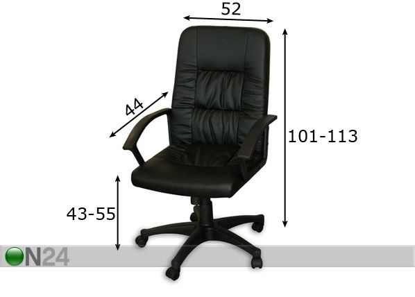 Työtuoli EXECUTIVE mitat