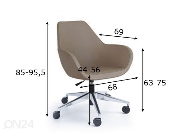 Työtuoli FAN mitat
