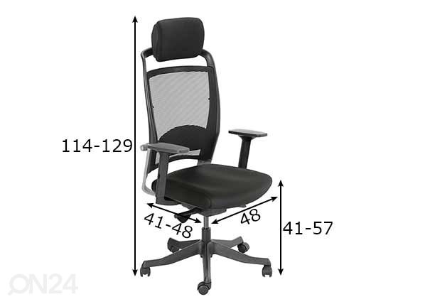 Työtuoli Fulkrum mitat