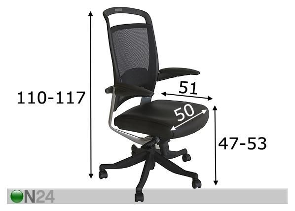 Työtuoli Fulkrum mitat