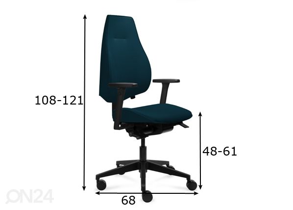 Työtuoli Gabri Executive mitat