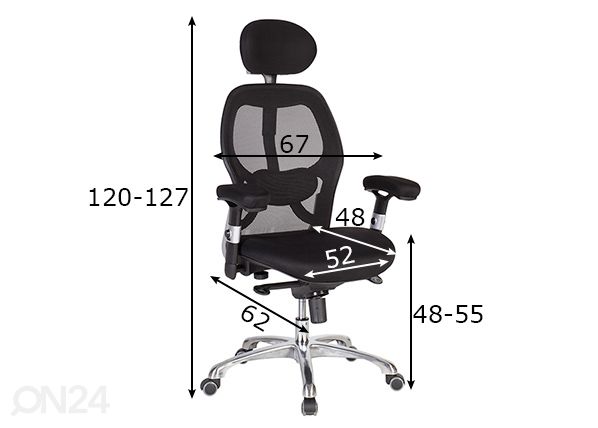 Työtuoli Gaiola mitat