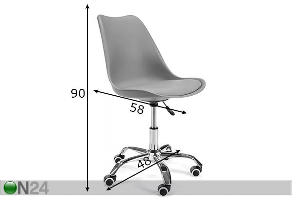 Työtuoli Gray mitat