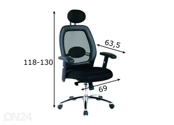 Työtuoli HERMES mitat