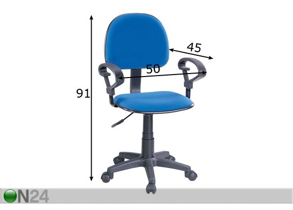 Työtuoli JERRY , sininen mitat