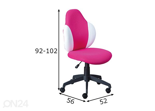Työtuoli Jessi mitat
