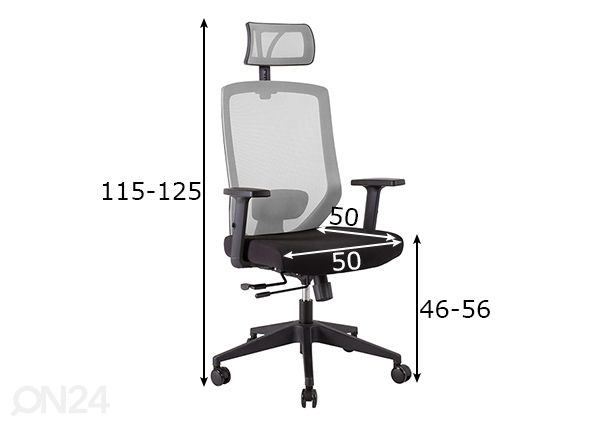Työtuoli Joy mitat