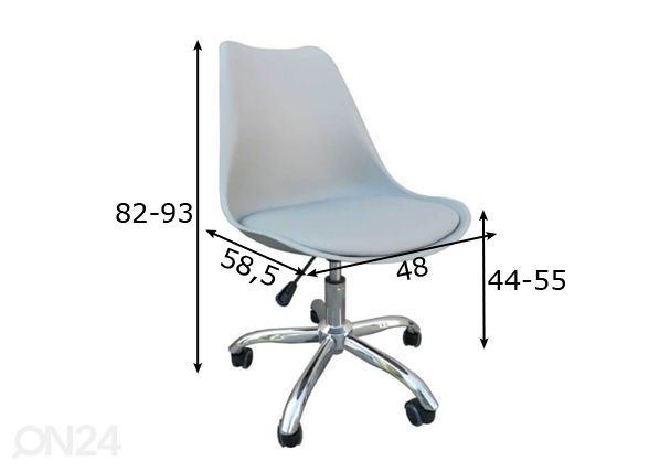 Työtuoli Karen mitat