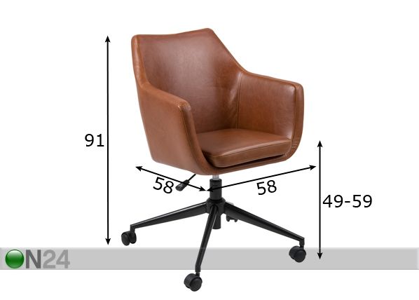 Työtuoli/ konttorituoli mitat