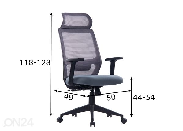 Työtuoli Kredo S mitat