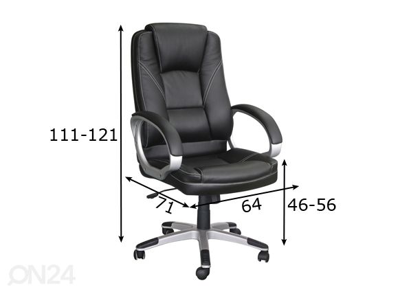 Työtuoli Lexton mitat
