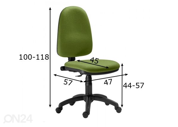 Työtuoli Mek mitat