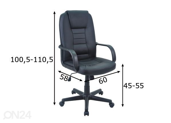Työtuoli Menelas mitat